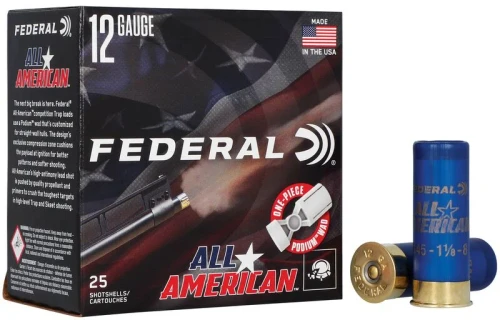 Federal All-American 12Ga 2.75 in 1-1/8oz 2.75-Dram 8-Shot Ammo 25ct