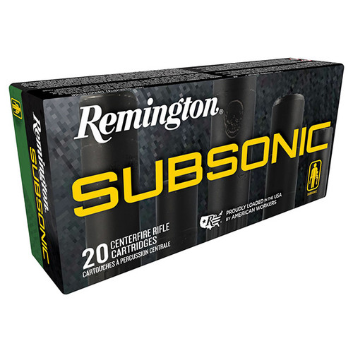 Remington Subsonic  45-70 Government Rifle Ammunition 20 Rounds Brass Centerfire 300 Grain Boat Tail HP