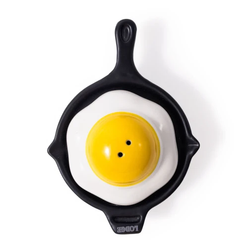 Lodge Cast Iron - Skillet and Ceramic Egg Salt and Pepper Shaker