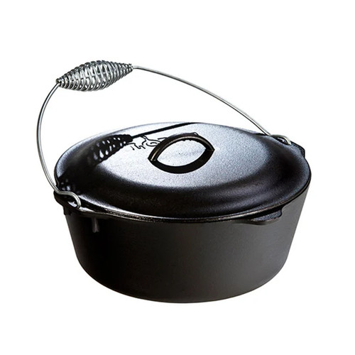 Lodge Cast Iron 7-Quart Seasoned Dutch Oven with Bail Handle
