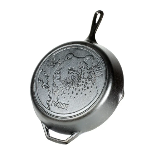 Lodge Cast Iron 12 Inch Wildlife Series Bear Skillet