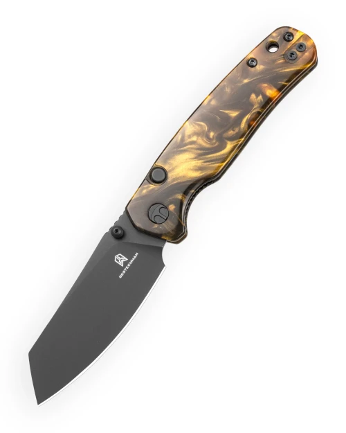 Bestechman Cicada's Wing TL Top Liner Lock Folder PVD Brown Resin