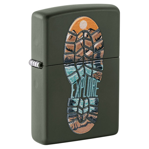 Zippo Explore Boot Print Lighter ZP47433