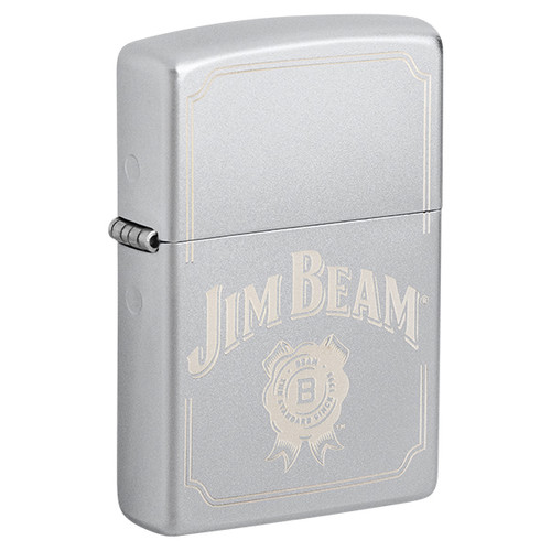 Zippo Jim Beam Satin Chrome Lighter ZP47411