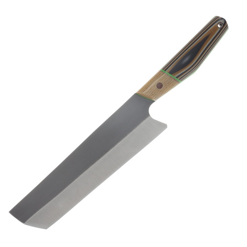 Red Crow Nakiri Fixed Blade Nitro-V/Segmented Micarta and G-10 Scales RCNAKSMG10