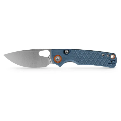 Vosteed Porcupine Top Liner Lock Folder Blue G-10 Handle Satin 14C28N Blade