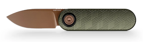 Vosteed Corgi V Vanchor Lock Folder Green Aluminum Handle Copper Dune 14C28N Blade