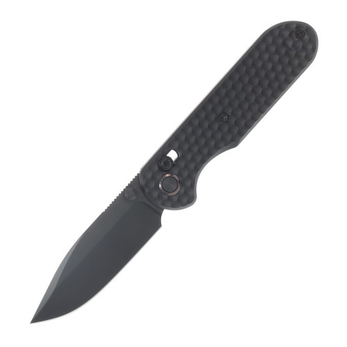 GEO Knife Ethereal Cutter Folding Knife Black DLC M390 Blade Black DLC TI Handle GEO2402D