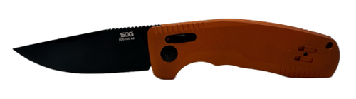 SOG Knives SOG-Tac OTS Auto Orange Textured Ano Aluminum - Black TI Nitride Cryo D2 Drop Point