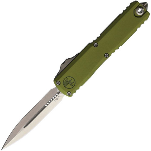 Microtech UTX-70 OTF Gen IV Automatic Knife Stonewash D/E OD Green