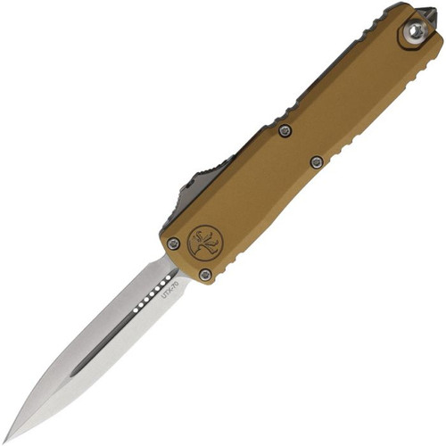 Microtech UTX-70 Gen IV OTF Automatic Knife Stonewash D/E Tan