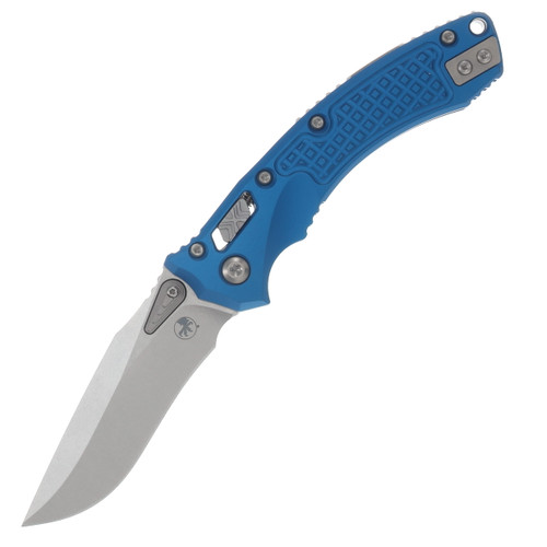Microtech Amphibian Mini RAM-LOK Folding Knife Stonewash S/E Frag Blue MT137MRL10FRBL