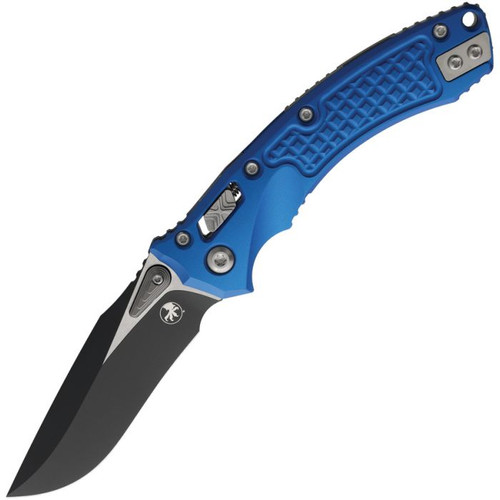 Microtech Amphibian Mini RAM-LOK Folding Knife Black S/E Frag Blue