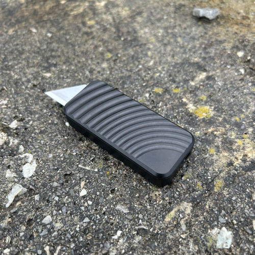 Rivery Zero V2 Original Manual OTF Utility Knife Milled Aluminum Black ZV2-OTF-OGV2-6061-BLK