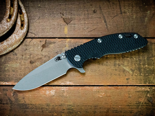 Hinderer XM-18 3.5 Spearpoint Tri-Way Folder Black G-10 Battle Black - Working Finish