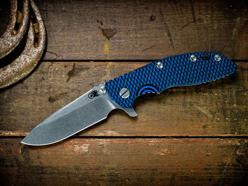 Hinderer XM-18 3.5 Spearpoint Tri-Way Folder Blue-Black G-10 SW DLC Frame SW Blade