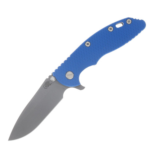 Hinderer XM-18 3.5 Spearpoint Tri-Way Folder Working Finish Blue G10 Handle KXM35SPETWWFBL