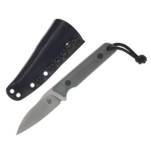JP Bladesmithing WharnFang, XL Aeb-L Steel, Charcoal Gray G10 Scales JPBWFXLCGG10