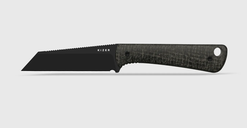 Kizer MiCrow Fixed Blade Knife PVD AEB-L/Black Micarta 1139A1