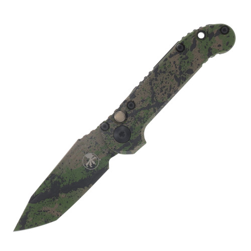 Microtech L.U.D.T. T/E GEN III Signature Series OTS Auto OD Green/Tan Black Splatter Standard AUMT1136S1ODTABKSPLS