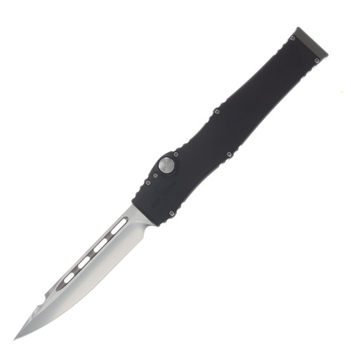 Microtech Halo III Marfione Custom OTF Auto Clip Point Mirror Polish Black/Natural ANO Hardcoat AUMT1250MPBKNCMCK