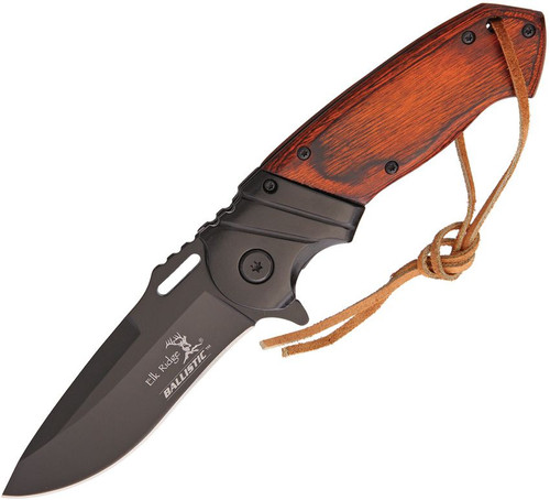 Elk Ridge Ballistic Assisted Pakkawood Linerlock Folding Knife