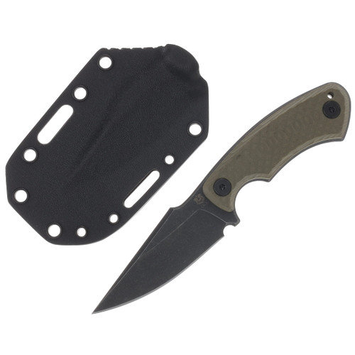 Gahagan Customs Alviss Versatile Fixed Blade OD Green Handle W/Sheath GCALVOD