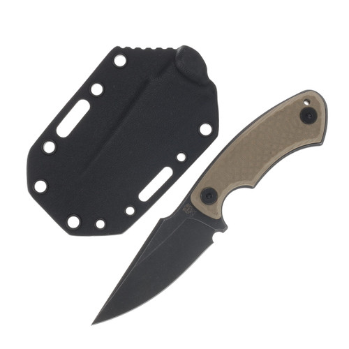 Gahagan Customs Alviss Versatile Fixed Blade Tan Handle W/Sheath GCALVTN