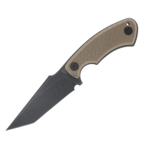 Gahagan Customs Balor Versatile Tanto Fixed Blade Tan Handle GCBALTN