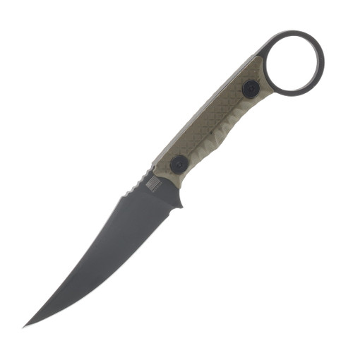 Gahagan Customs Sentinel Ringed Fixed Blade Persian Style W/Textured G10 OD Green GCSENTOD