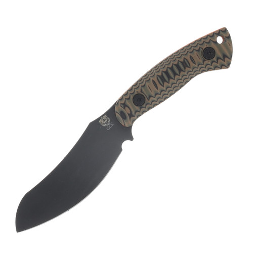 Gahagan Customs Wolfhound Skinning Knife Orange Liner Textured G10 Camo GCWOLFCAMO