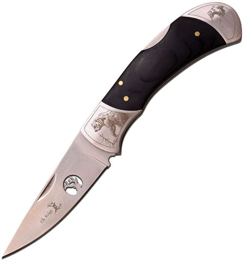 Elk Ridge Manual Folding Knife 3.50" Drop Point Blade, Wood Handle - ER-539BR ER-539BR