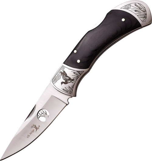 Elk Ridge Manual Folding Knife 3.50" Drop Point Blade, Wood Handle - ER-539D ER-539D