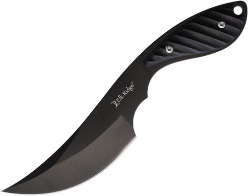 Elk Ridge Fixed Blade Clip Point Black G-10 with Leather Sheath ER-FIX111G10