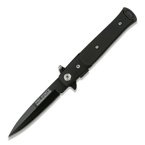 Tac-Force Assisted Knife Black G10 Textured Spear Point Blade