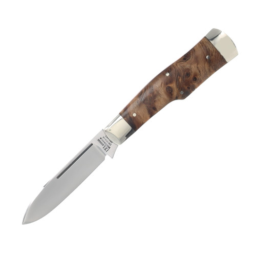 Rodgers Wostenholm Spear Pt. Gunstock Folding Knife Poplar Burr HkGW1600P/POL