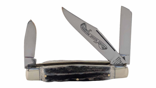 Rodgers Wostenholm 3-Bld. Stockman Folding Knife Stag Horn