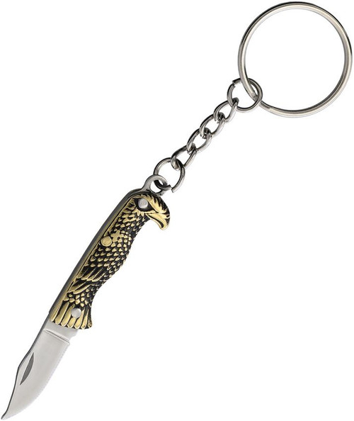 Novelty Knife Co. Brass Birds Beak Mini Keychain Folding Knife NV348