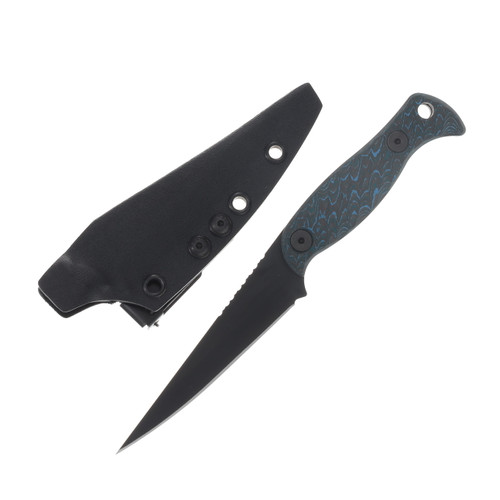 Half Face Blades Congressman - Arctic Storm Carbon, Armor Black Cerakote, Allen Bolts, Textured Grip, Closed Tang Lanyard Hole HFCONASCARMBKCER
