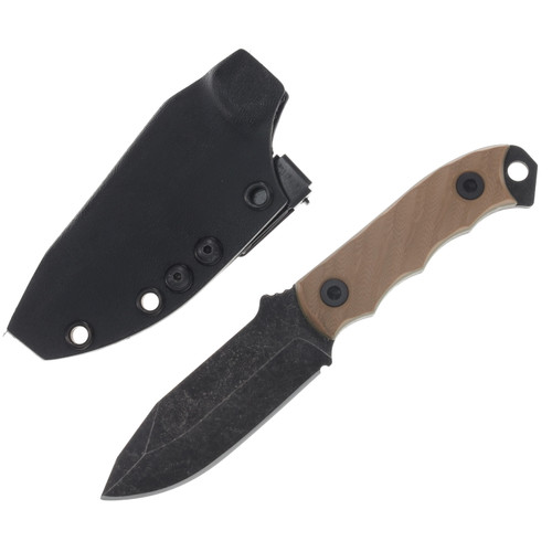 Half Face Blades Disaster Cub- Coyote/OD Green G10, Allen Bolts, Textured Grip HFDISASTERCUBCYODG10
