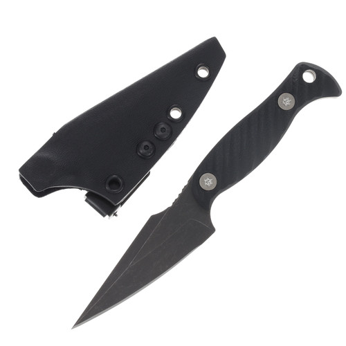 Half Face Blades Gulo Gulo- Black G10, Ti Allen Bolts, Textured Grip HFGULOBKG10