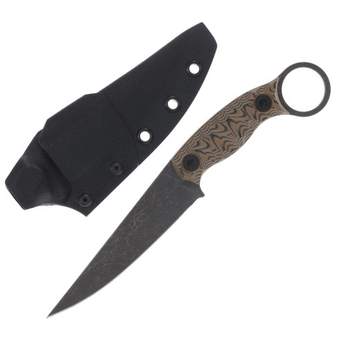 Half Face Blades Osoraku 4"- Coyote & Black G10, Allen Bolts, Textured Grip HFOSORAKUCYBKG10