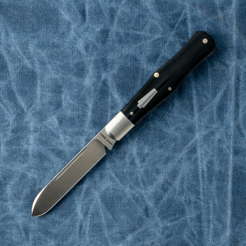 Jack Wolf Coffin Folding Knife Smooth Black Bone