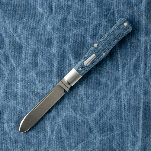Jack Wolf Coffin Folding Knife Vibe Denim Linen Micarta