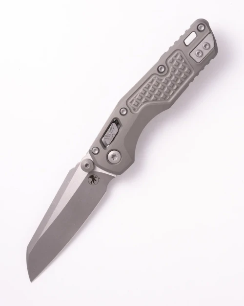Microtech MSI Mini Frag Clear Natural Aluminum Apocalyptic Plain Sheepsfoot