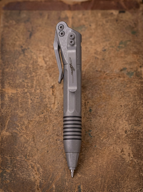 Microtech Siphon II Pen Signature Series Claw Apocalyptic Titanium MT401TIAPCS