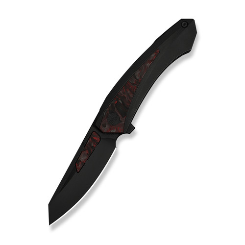 WE Knife Co Suisei Black Titanium W/ Red-Black Carbon Fiber Inlay Black SW M390 WE25086-1