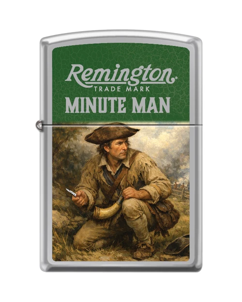 Zippo Remington 27' Minute Man-Powder Horn Silver Bullet Lighter