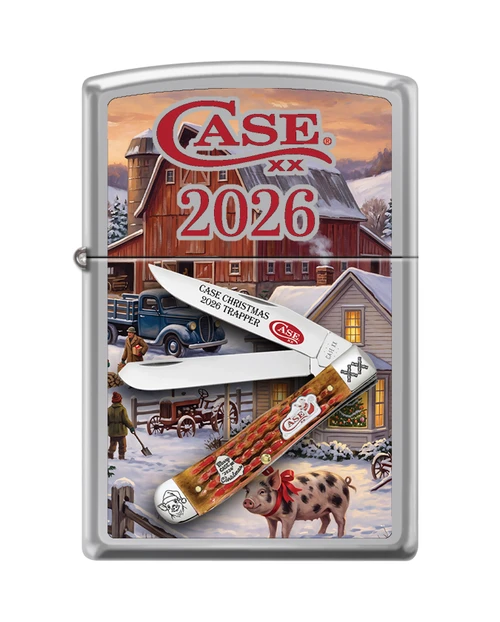 Zippo Case 2026 Christmas Bell Shield Bacon Bone Lighter ZPCA427544