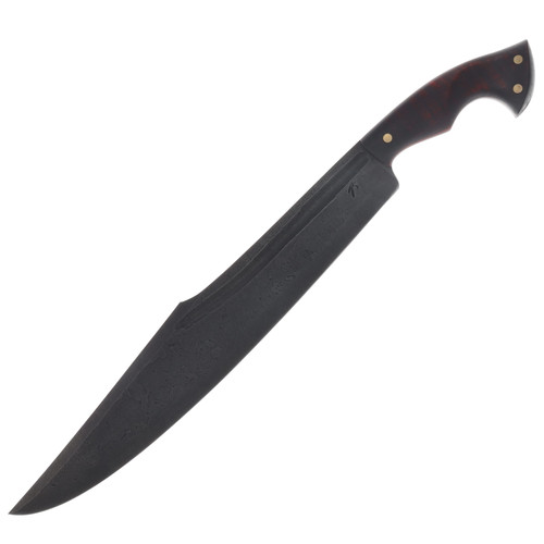 Knight Forge Studio Brut de Forge Curly Fixed Blade Maple 12.75in 80CrV2 Bowie W/Fuller KFSBDFFCM